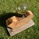 Lampa z plastra drewna loft japandi wabi-sabi /2/