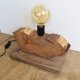 Lampa z plastra drewna loft japandi wabi-sabi /2/
