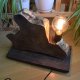 Lampa z plastra drewna loft japandi wabi-sabi /1/