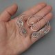 Oryginalne nausznice kolczyki labradoryt wire wrapping zausznice