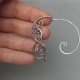 Oryginalne nausznice kolczyki labradoryt wire wrapping zausznice