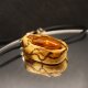Wisiorek "Bursztyn 3" –żywioł ognia i bursztynowego światła,octowiec, pirografia, prezent; Amber and Wood Pendant, biżuteria na Dzień Matki