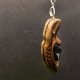 Wisiorek "Orzechowy Turmalin –z drewna orzecha, stworzona z miłości do przyrody i rękodzieła. pirografia, prezent; Wood Pendant, biżuteria