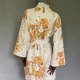 Kimono 100% len kwietny nadruk.