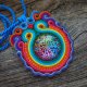 Etniczny wisior soutache z mandalą