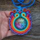 Etniczny wisior soutache z mandalą