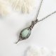 Naszyjnik Amazonit "Nén“ stal chirurgiczna wisiorek handmade wirewrapping