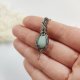 Naszyjnik Amazonit "Nén“ stal chirurgiczna wisiorek handmade wirewrapping