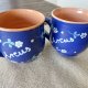 Ceramiczne kubki w kwiatki  folklor farmhouse  rustykalny styl wiejski dom