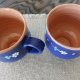 Ceramiczne kubki w kwiatki  folklor farmhouse  rustykalny styl wiejski dom