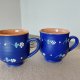 Ceramiczne kubki w kwiatki  folklor farmhouse  rustykalny styl wiejski dom
