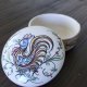 Portugalska porcelana puzderko ręcznie malowane  dekoracja  ptak