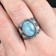 LARIMAR W CZERNI SREBRA