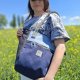 Niebiesko czarna torba Shopper z nubuku Idaho