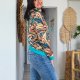 Bluza z kapturem z motywem piór
