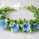 Letni błękit – romantyczny wianek boho handmade w odcieniach nieba