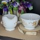 Duży mlecznik i cukiernica angielska porcelana kostna Colclough fason Avon