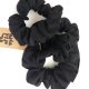 100% Len, scrunchie black x 3, zestaw