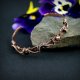 Miedziana bransoleta cuff z turmalinem i onyksem