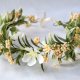 Miód i wanilia – romantyczny wianek handmade z kremowych i miodowych kwiatów