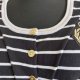 Yuka Paris sweter  kardigan  w paski  old money retro styl