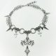 Choker stal chirurgiczna hipoalergiczny goth krzyże kolce