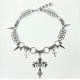 Choker stal chirurgiczna hipoalergiczny goth krzyże kolce