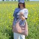 Różowa torba Hobo Margo z tkaniny boucle