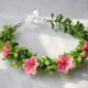 W zaczarowanym ogrodzie – romantyczny wianek handmade z różowymi kwiatami i zielenią