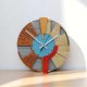 Zegar ścienny drewniany 48 cm - Geometryczny - CICHY MECHANIZM