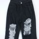 Shein proste spodnie jeans dziury wysoki stan 34 / XS