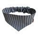 Bandana dla psa na gumce rozmiar XS (24-30) Czarno-biały zygzak