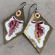 Kolczyki Big Fish. White & Rose, Yellow Accent