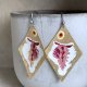 Kolczyki Big Fish. White & Rose, Yellow Accent