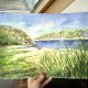 Letni dzień nad rzeką. 30/42cm. Original Akwarela A3