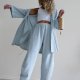 Kimono lniane na lato szalwia