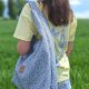 Płócienna torba Hobo Bonita Biało-Granatowa