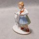 Gerlod TETTAU Porcelanowa Figura Dziewczynka z sarenką Bavaria Bardzo ładna!