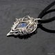 Wisiorek srebrny z kamieniem księżycowym romb wire wrapping