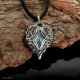Wisiorek srebrny z kamieniem księżycowym romb wire wrapping