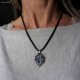 Wisiorek srebrny z kamieniem księżycowym romb wire wrapping