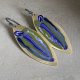 Kolczyki Olive Fish with Purple & Lavender