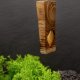 Wisiorek "Bursztynowa asceza", pirografia, akacja, naturalne drewno, oryginalna biżuteria, dla niej