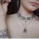 Choler fantasy gothic stal chirurgiczna czerwony turkus chainmaille