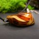 Wisiorek - Amber - pirografia, octowiec, dla niej, prezent, dla miłośników natury, biżuteria, natura