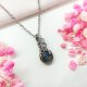 Naszyjnik Labradoryt Mini 1 stal chirurgiczna wisiorek handmade wirewrapping