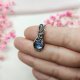 Naszyjnik Labradoryt Mini 1 stal chirurgiczna wisiorek handmade wirewrapping