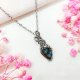 Naszyjnik Labradoryt Mini 4 stal chirurgiczna wisiorek handmade wirewrapping
