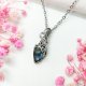 Naszyjnik Labradoryt Mini 4 stal chirurgiczna wisiorek handmade wirewrapping