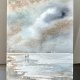 Rodzinny spacer w Pomorie original akwareli A4